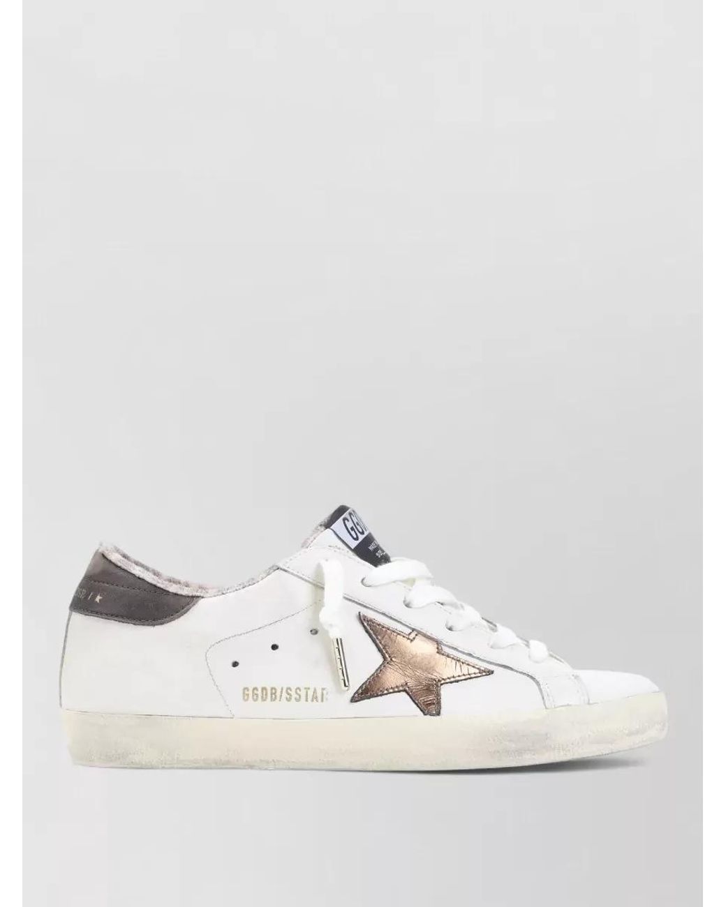 Golden Goose Deluxe Brand White Leather Super-Star Low-Top Sneakers