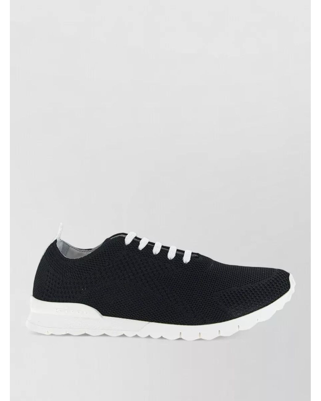Kiton Blue Knit Low-Top Sneakers for men