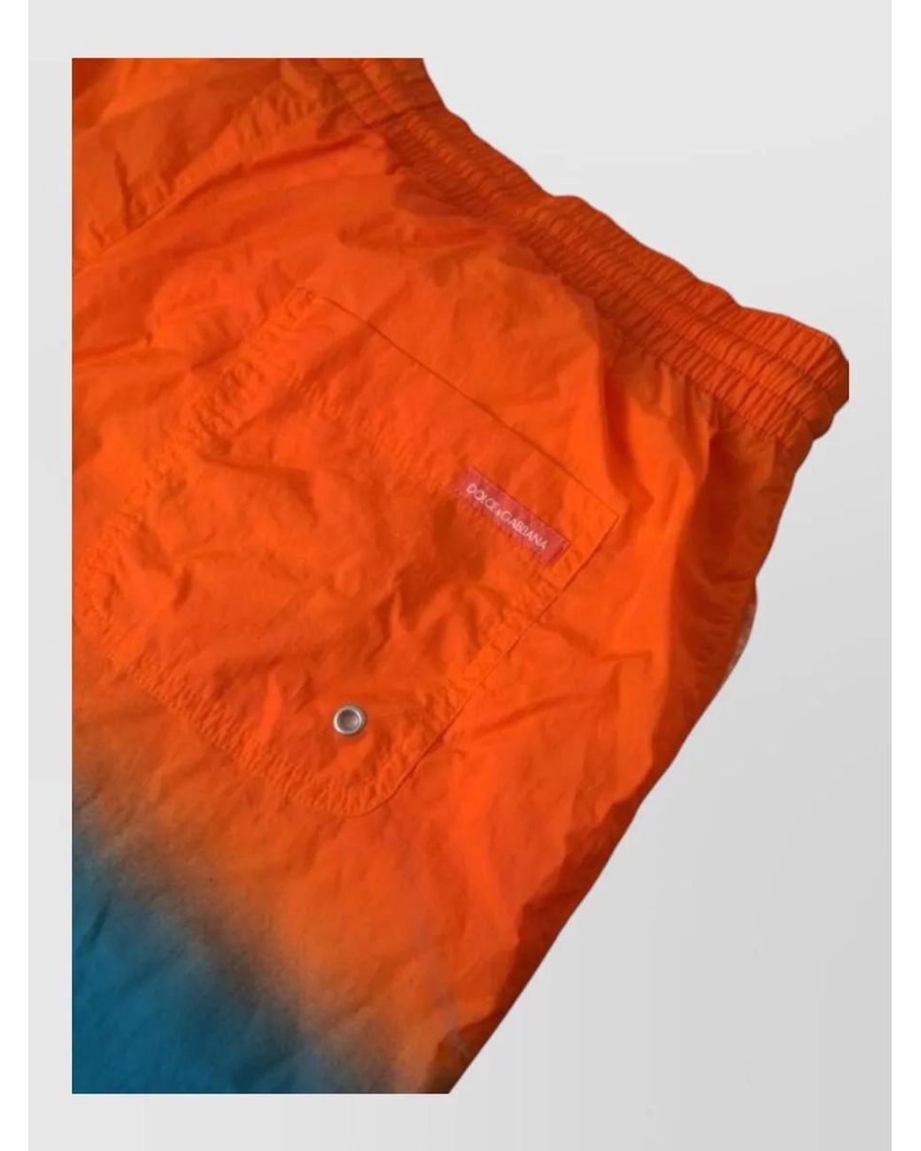 Dolce & Gabbana Orange Gradient Swim Shorts for men