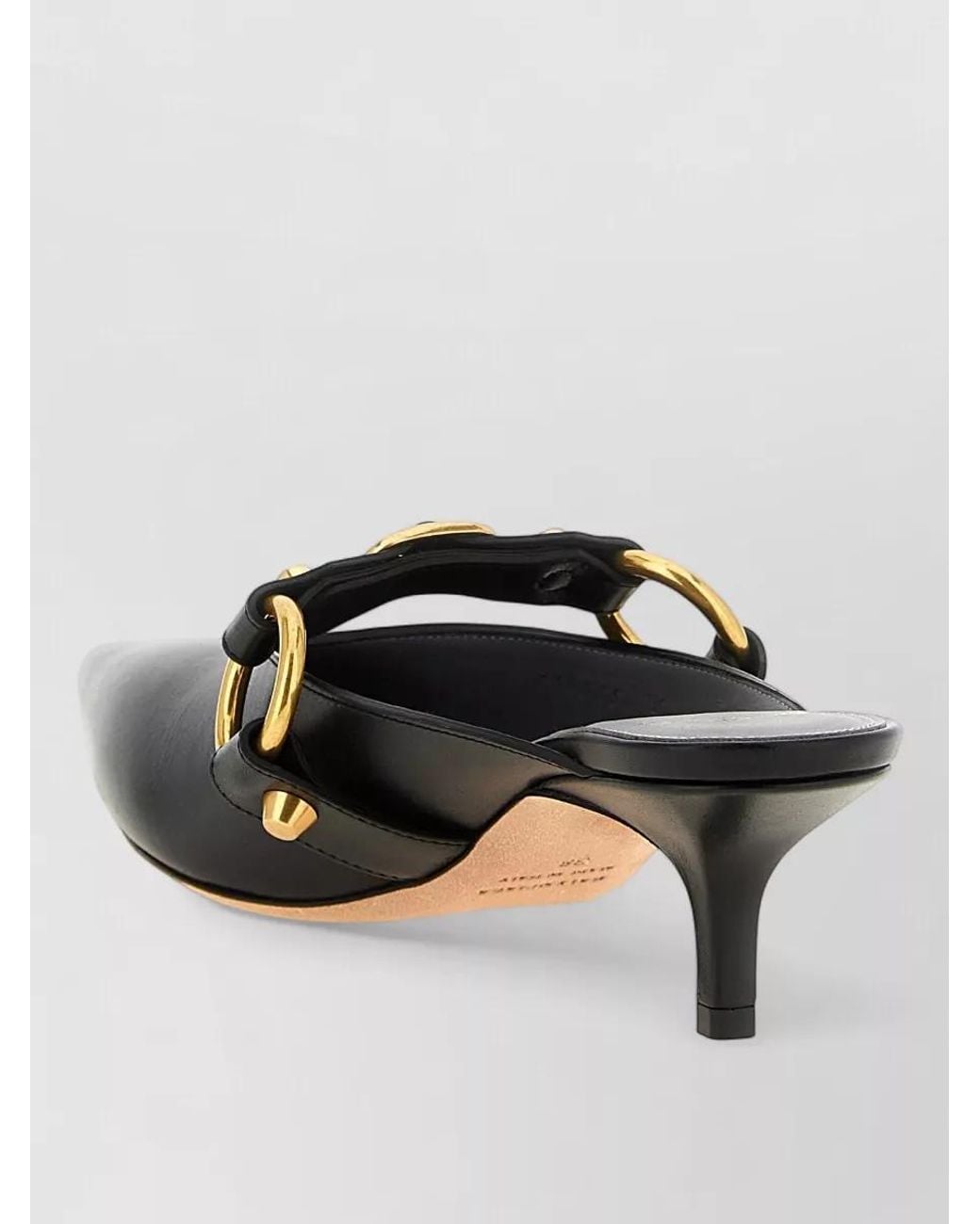 Balenciaga Black Leather City Mules