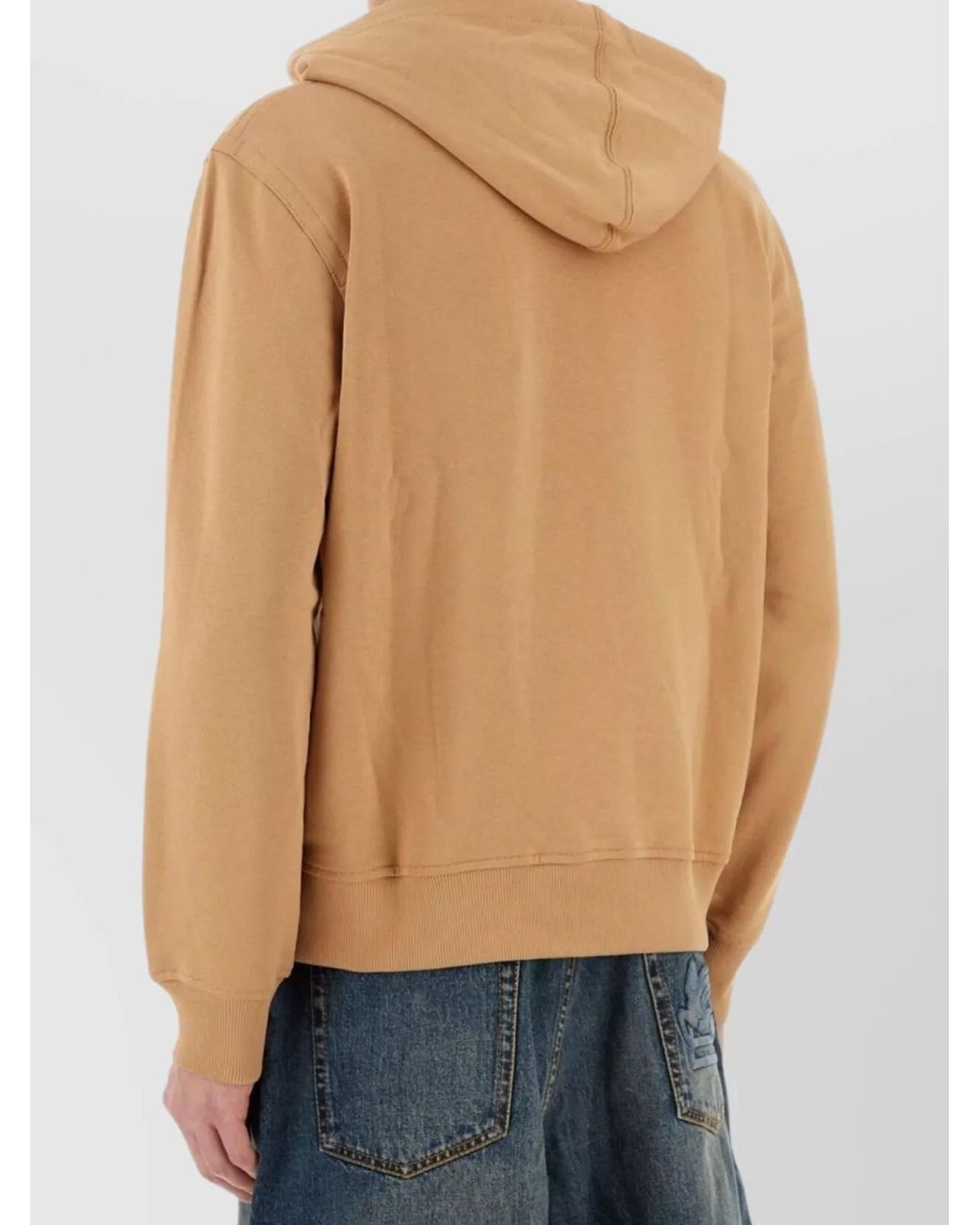 Etro Natural Cotton Logo-Embroidered Hoodie for men