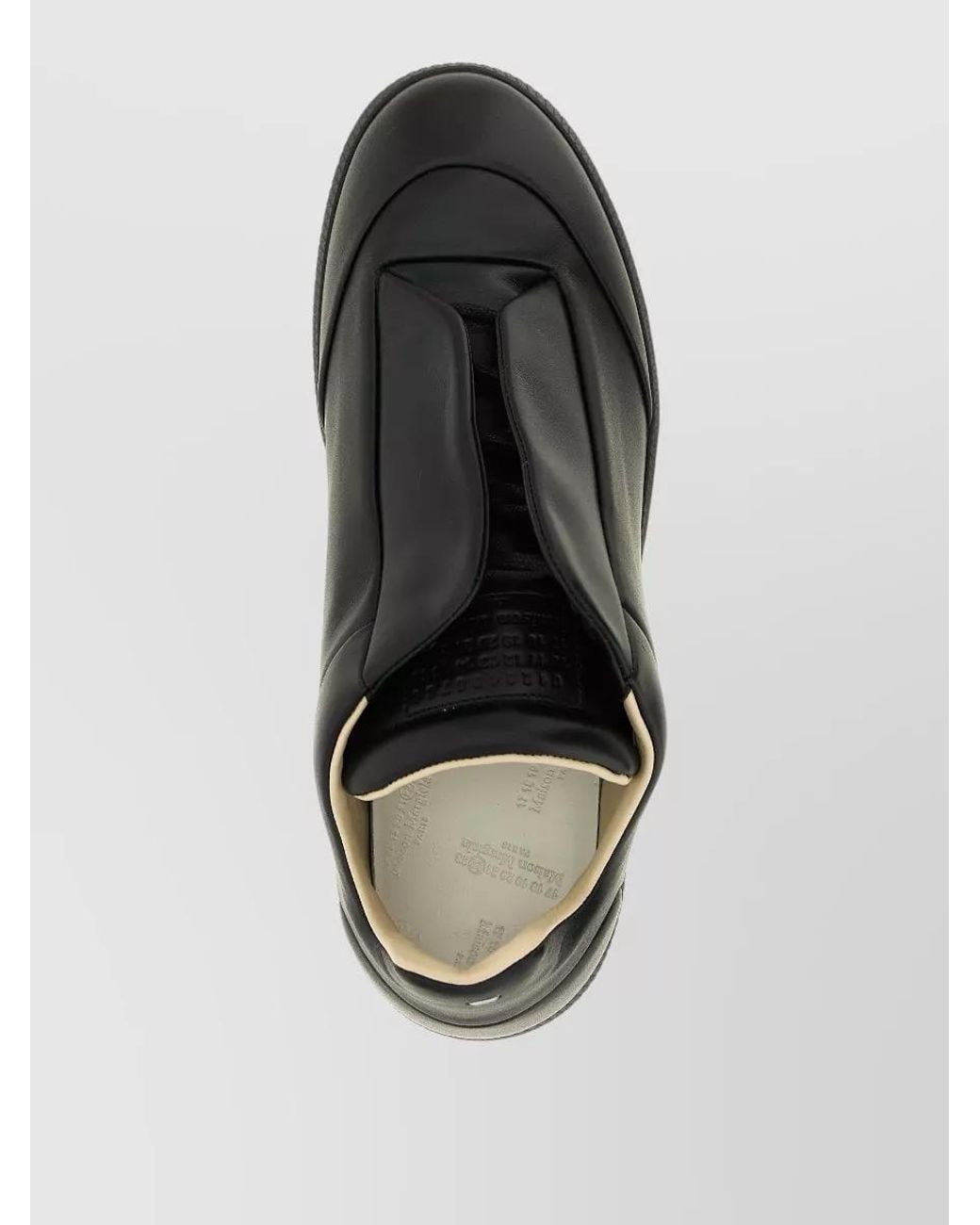 Maison Margiela Black Leather Future Slip-On Sneakers for men