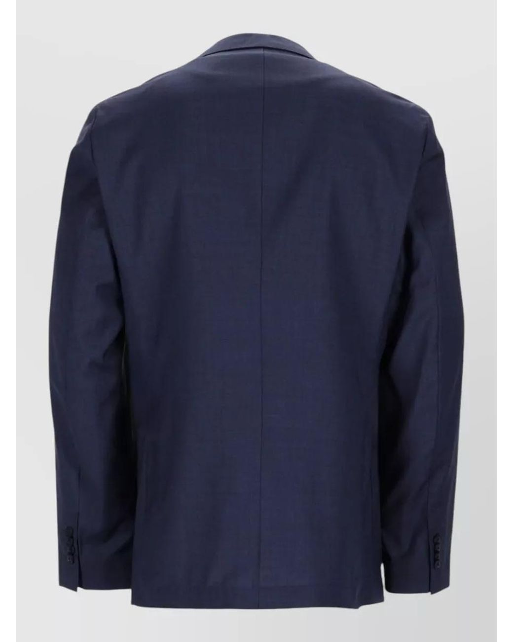 Boss Blue Virgin Wool Suit Jacket for men