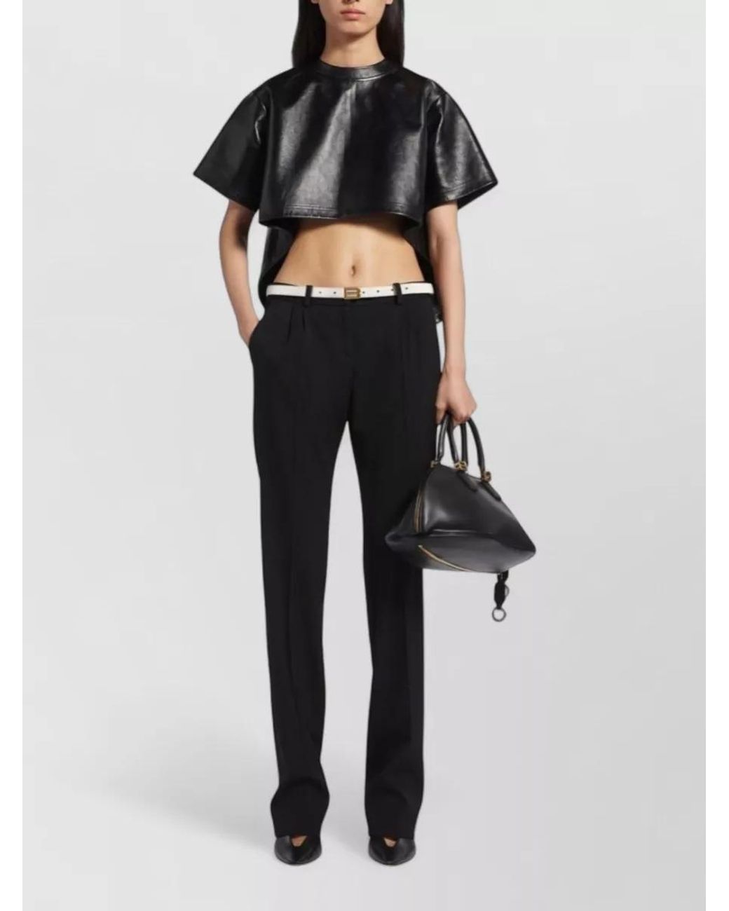 Balenciaga Black Wool Slim-Fit Straight-Leg Tailored Trousers