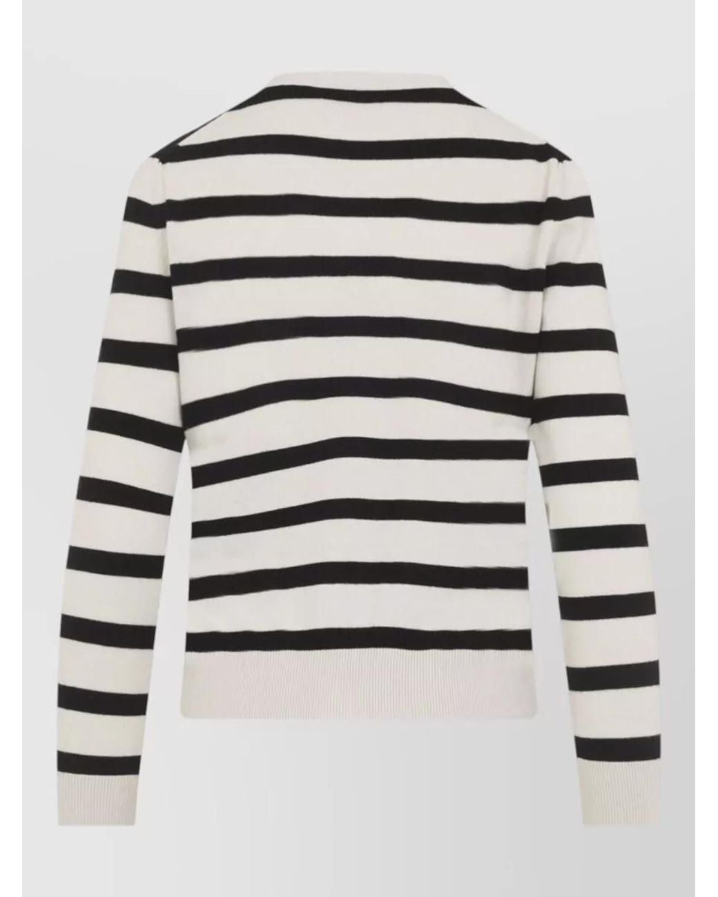 Max Mara Multicolor Striped V-Neck Wool Cardigan