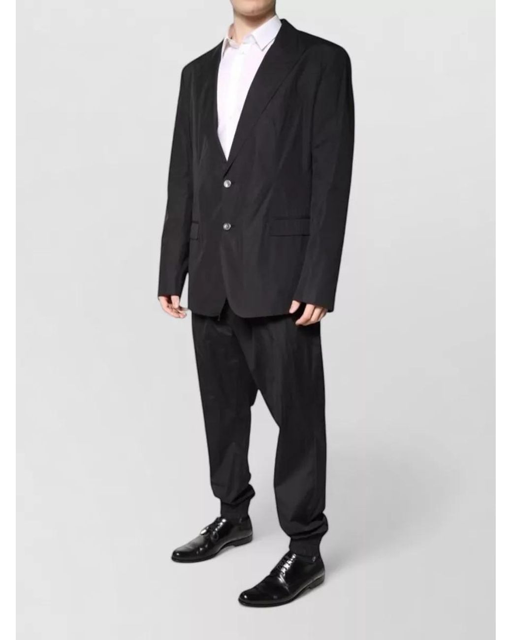 Dolce & Gabbana Black Cotton Single Breasted Suit for men