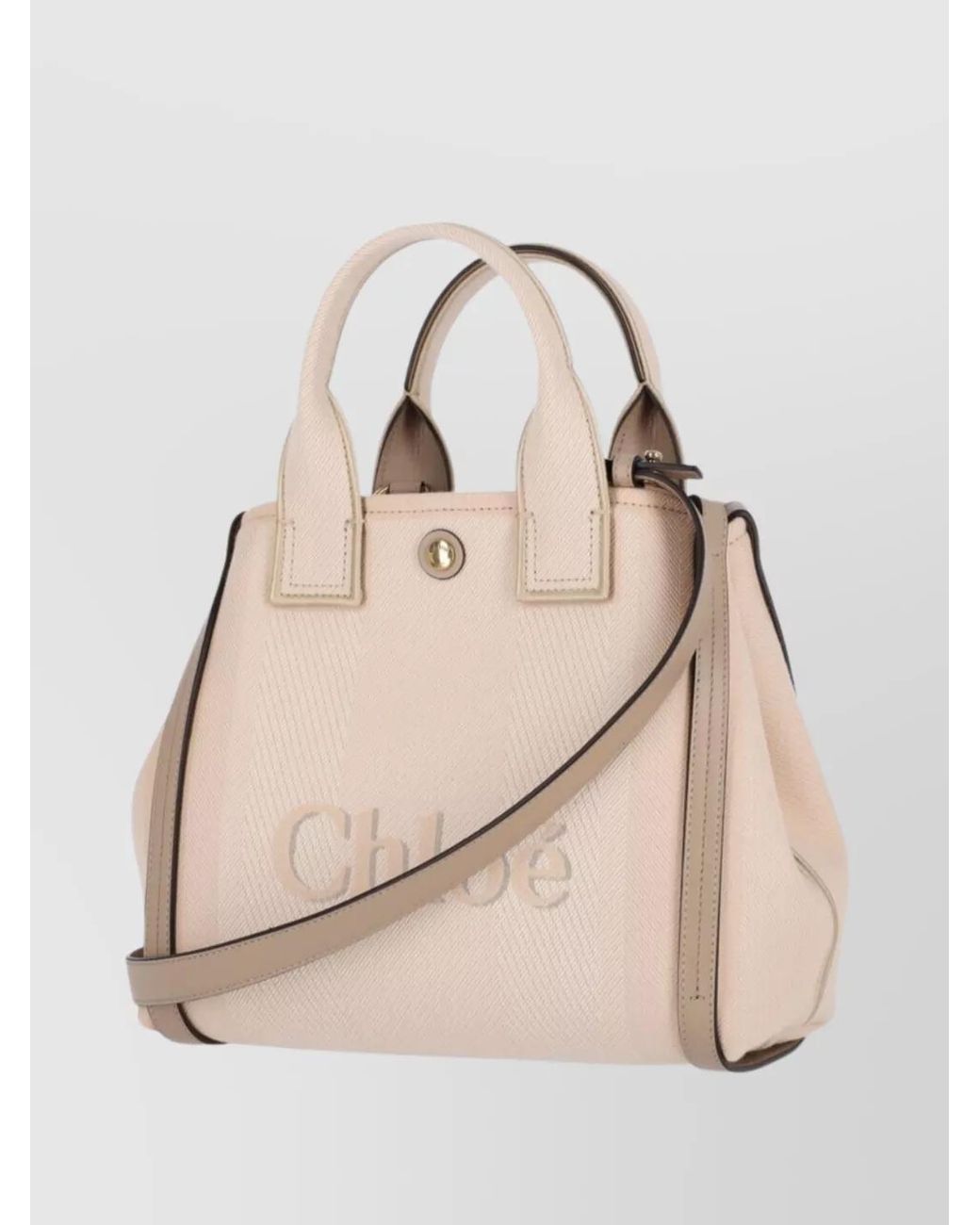 Chloé Natural Carry Small Canvas Tote Bag