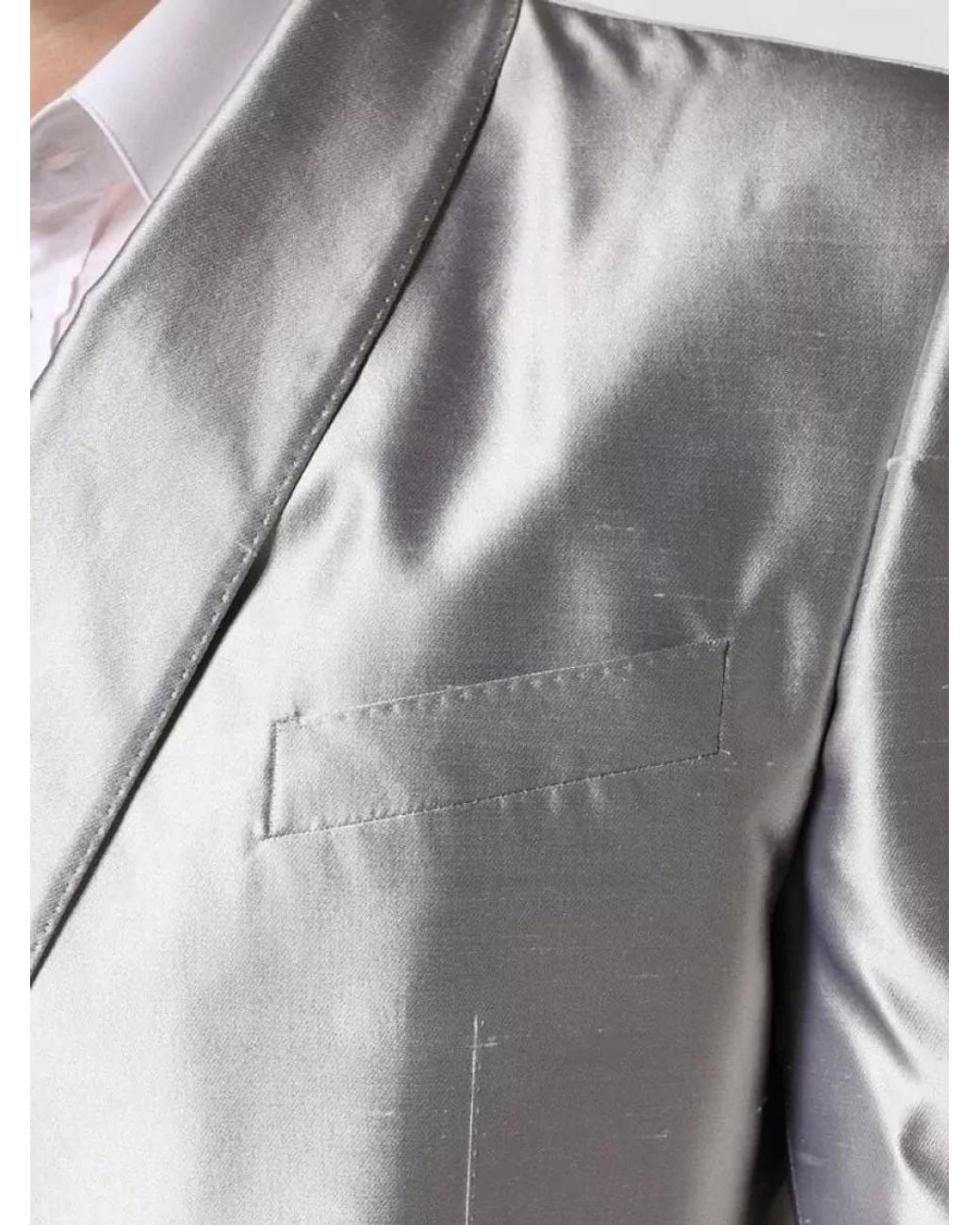 Dolce & Gabbana Black Silk Double Breasted Blazer for men