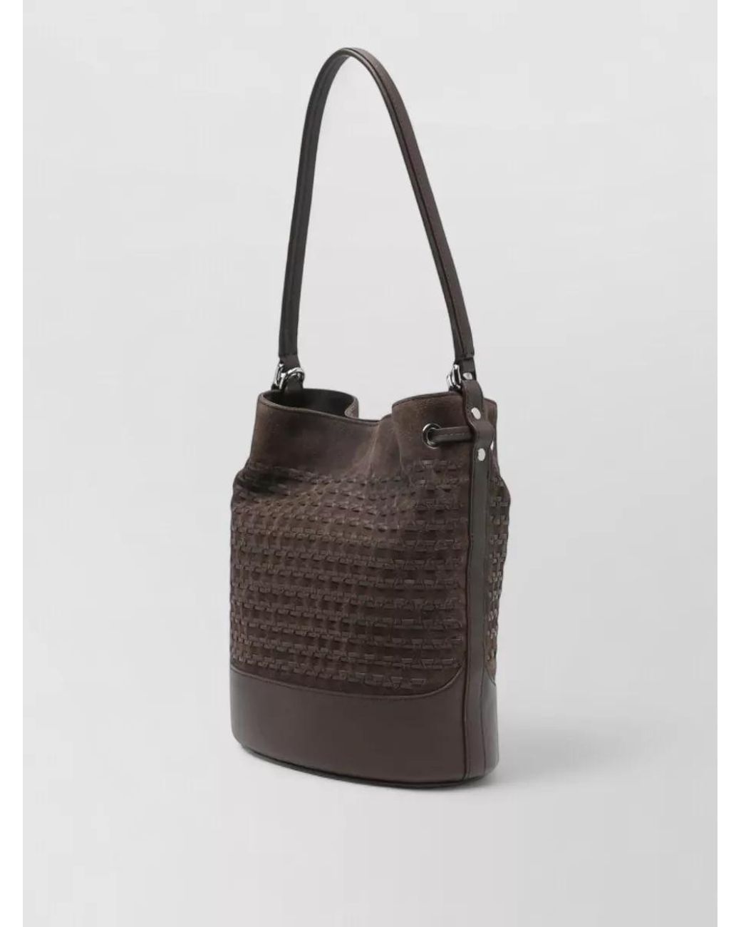 Zanellato White Leather Bucket Shoulder Bag