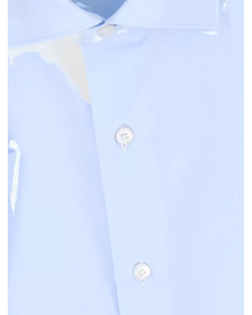 Finamore 1925 Blue Cotton Shirt for men