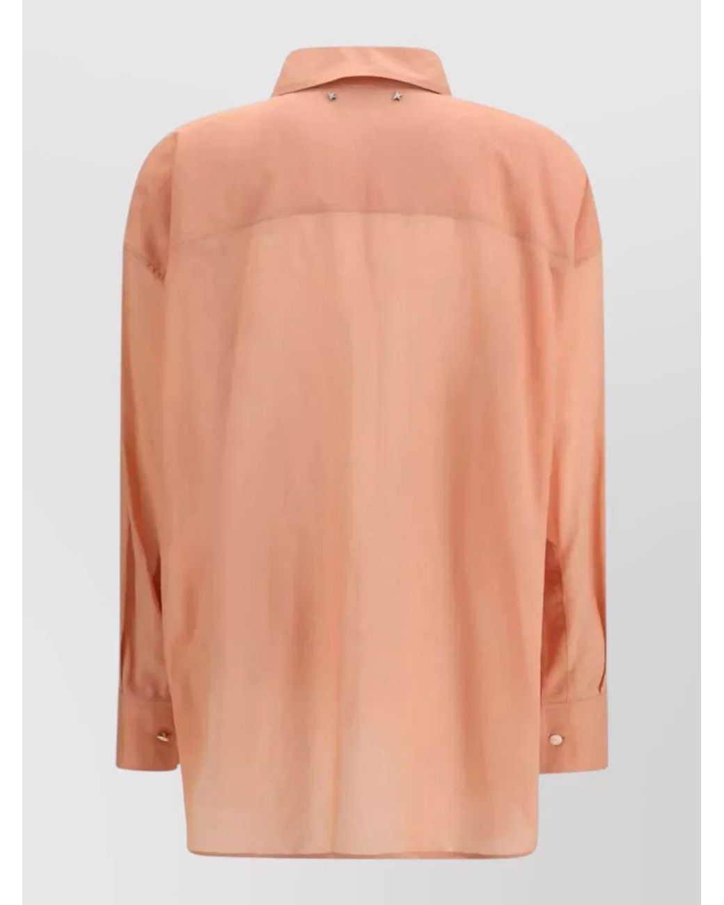 Golden Goose Deluxe Brand Pink Cotton Oversized Pleated Shirt