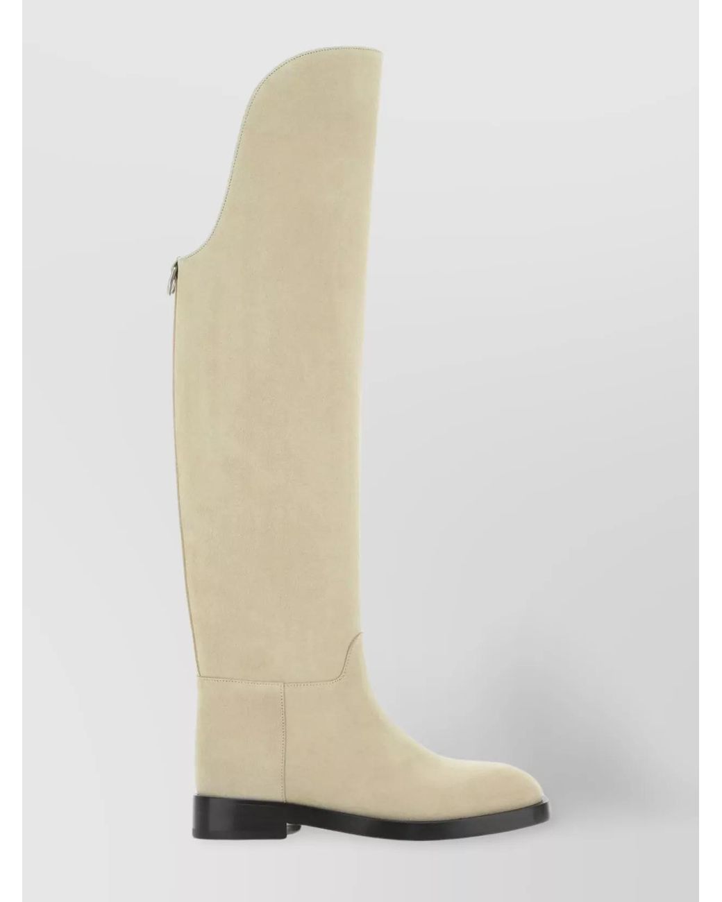 DURAZZI MILANO White Suede Over-The-Knee Boots
