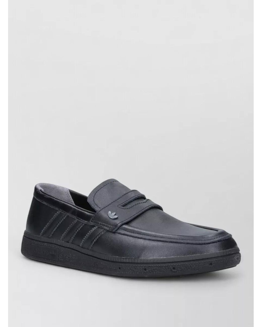 Adidas Black Leather Loafers for men
