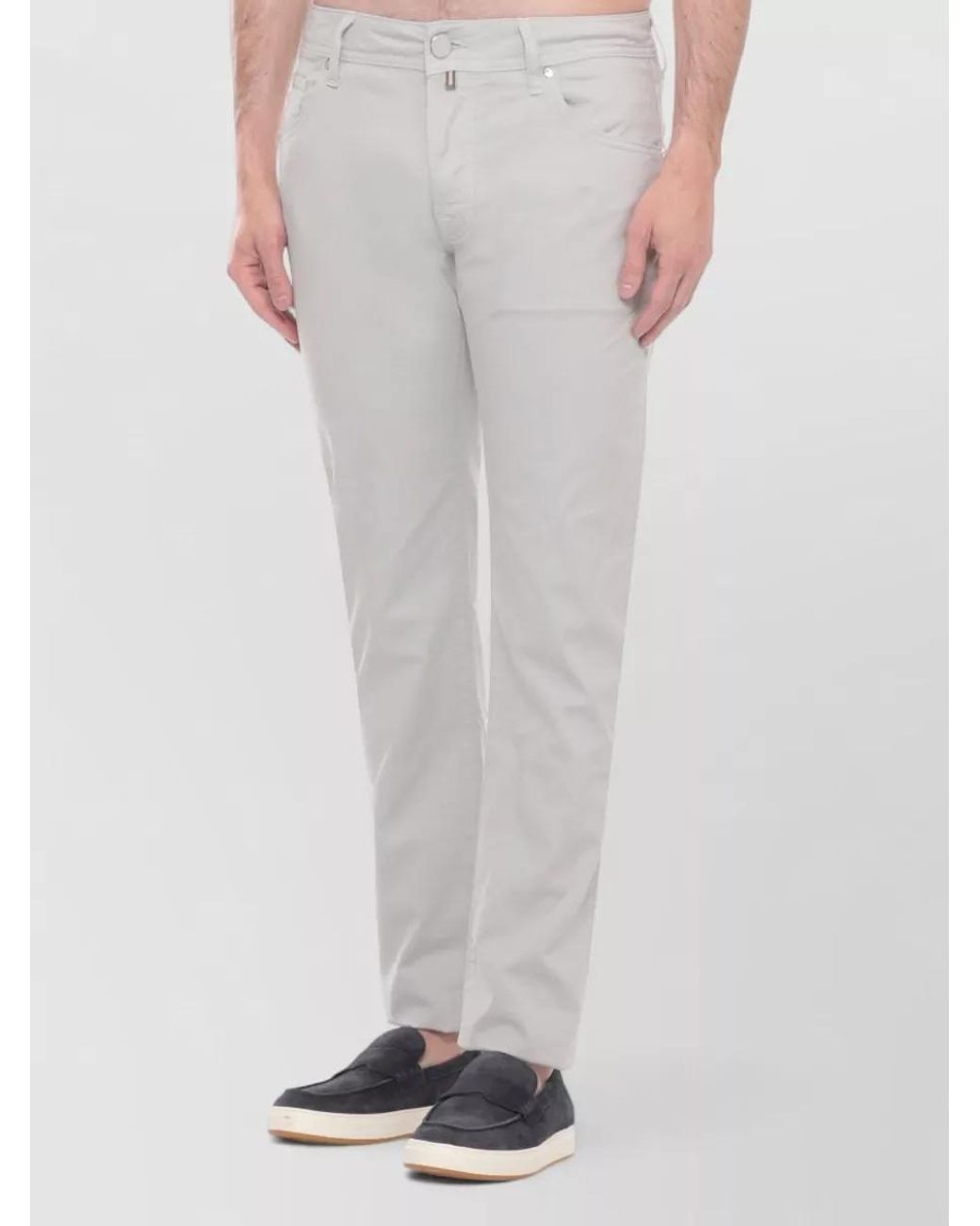Jacob Cohen White Straight-Leg Trousers for men