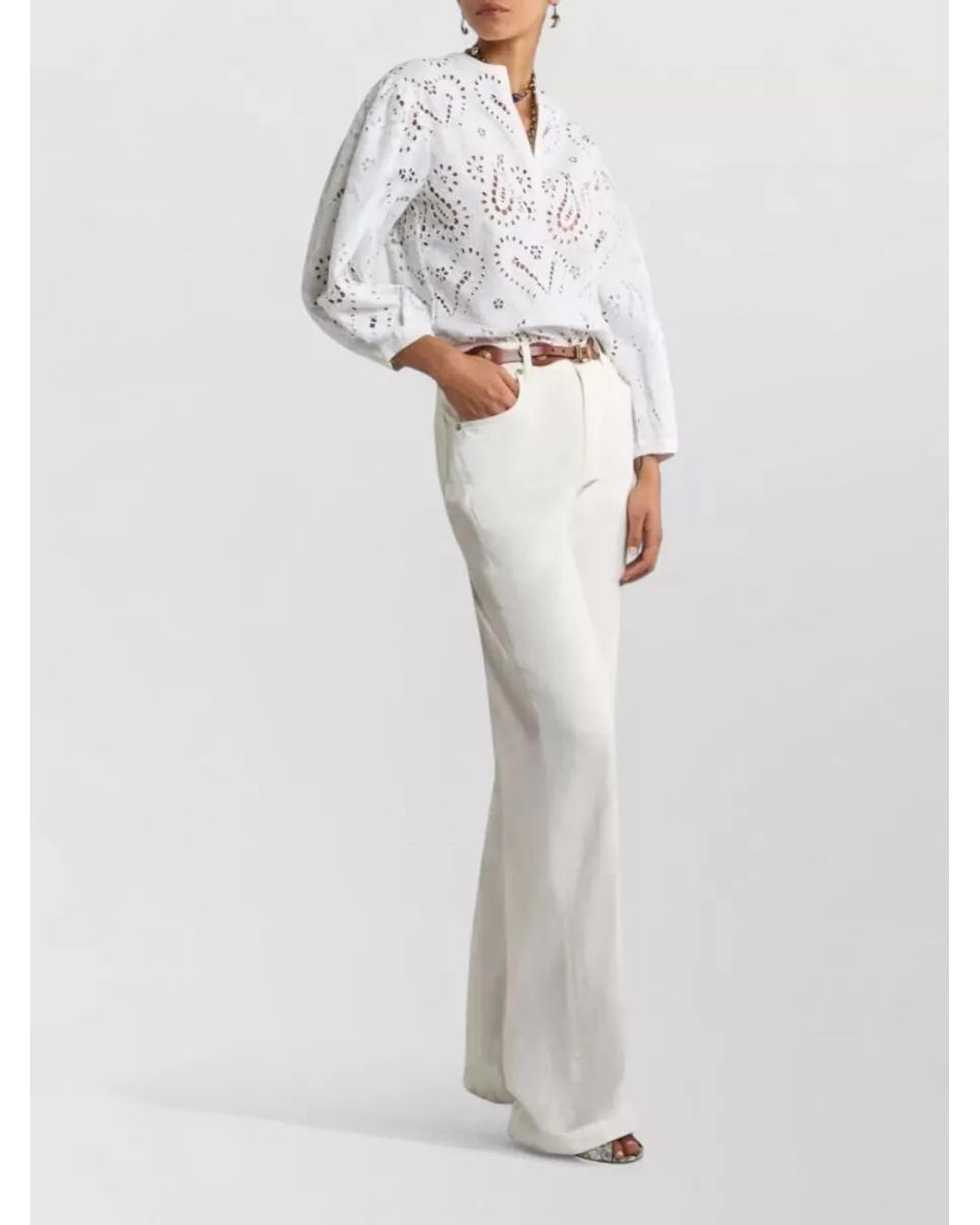 Etro White Denim Flared Jeans