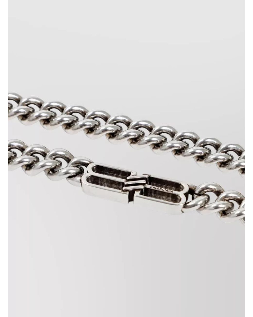 Balenciaga Metallic Brass Necklace for men