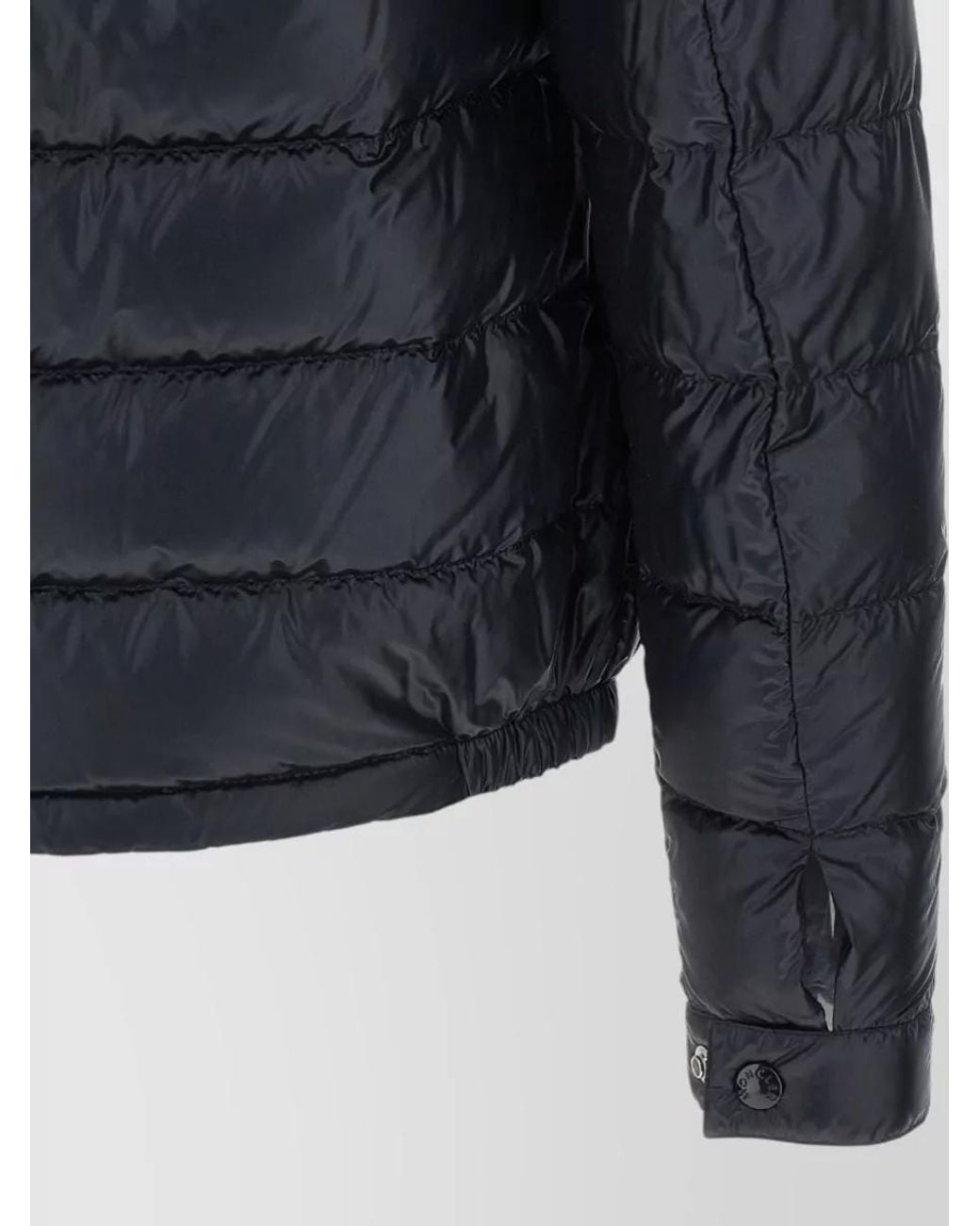 Moncler Blue Acorus Down Jacket High Neck Design for men