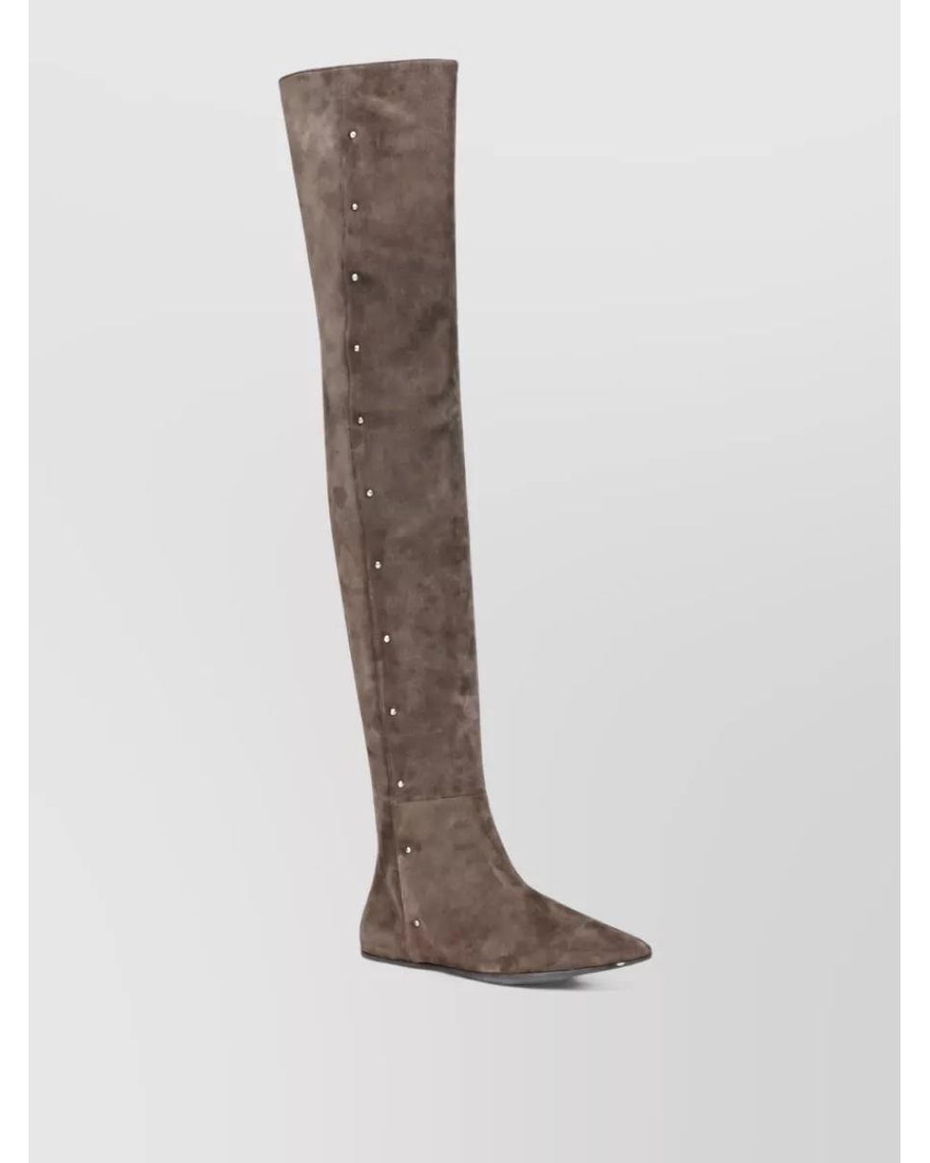 Max Mara White Calf Leather High Boots