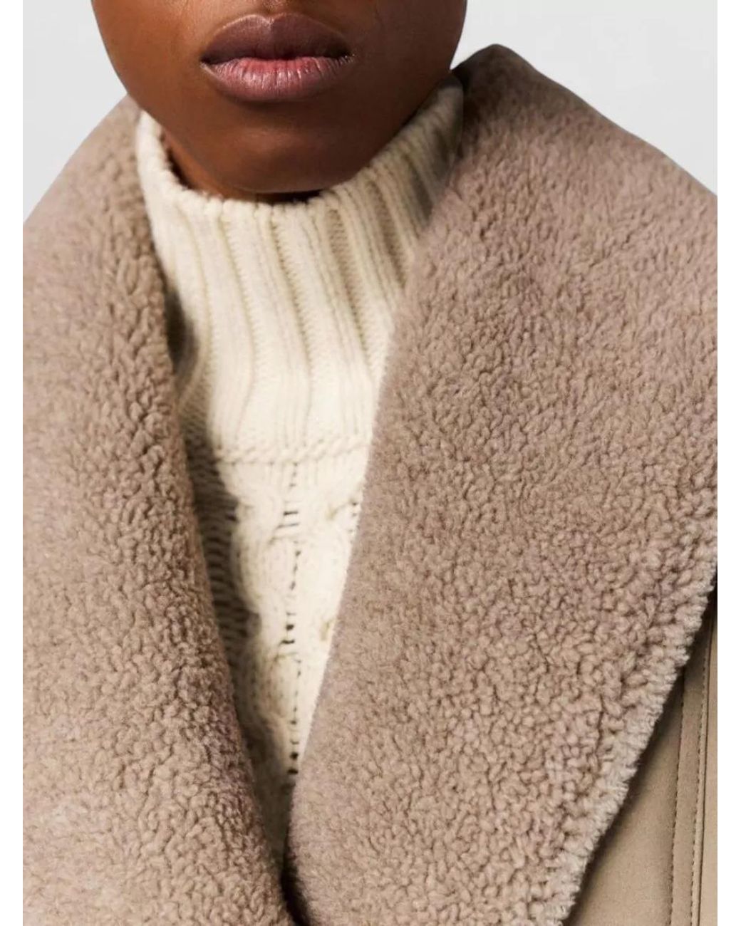 Stella McCartney Natural Faux Leather Oversized Coat