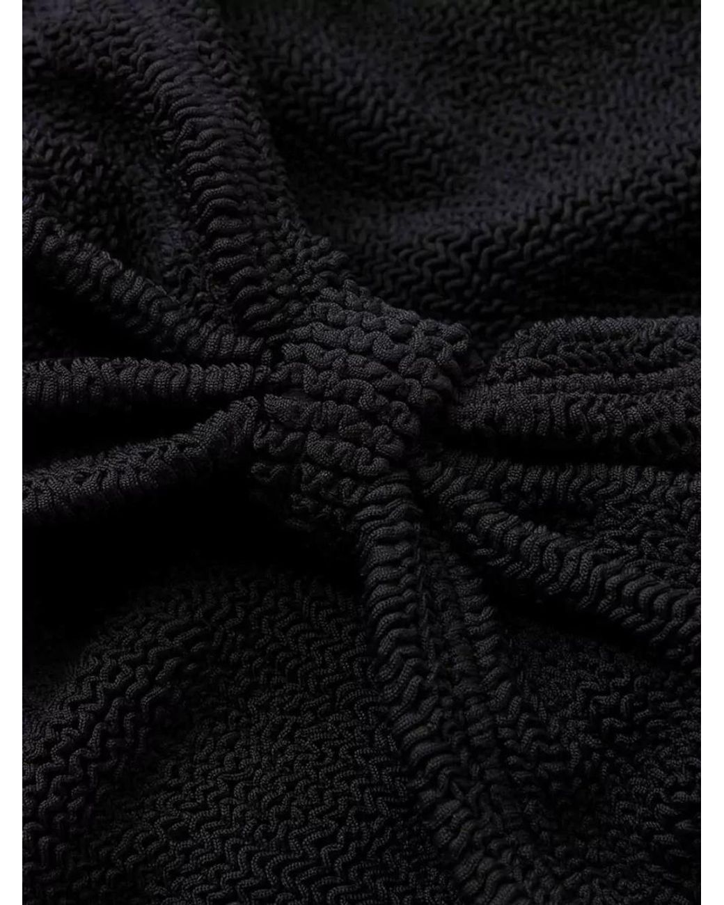 Hunza G Black Crinkle Bikini Set