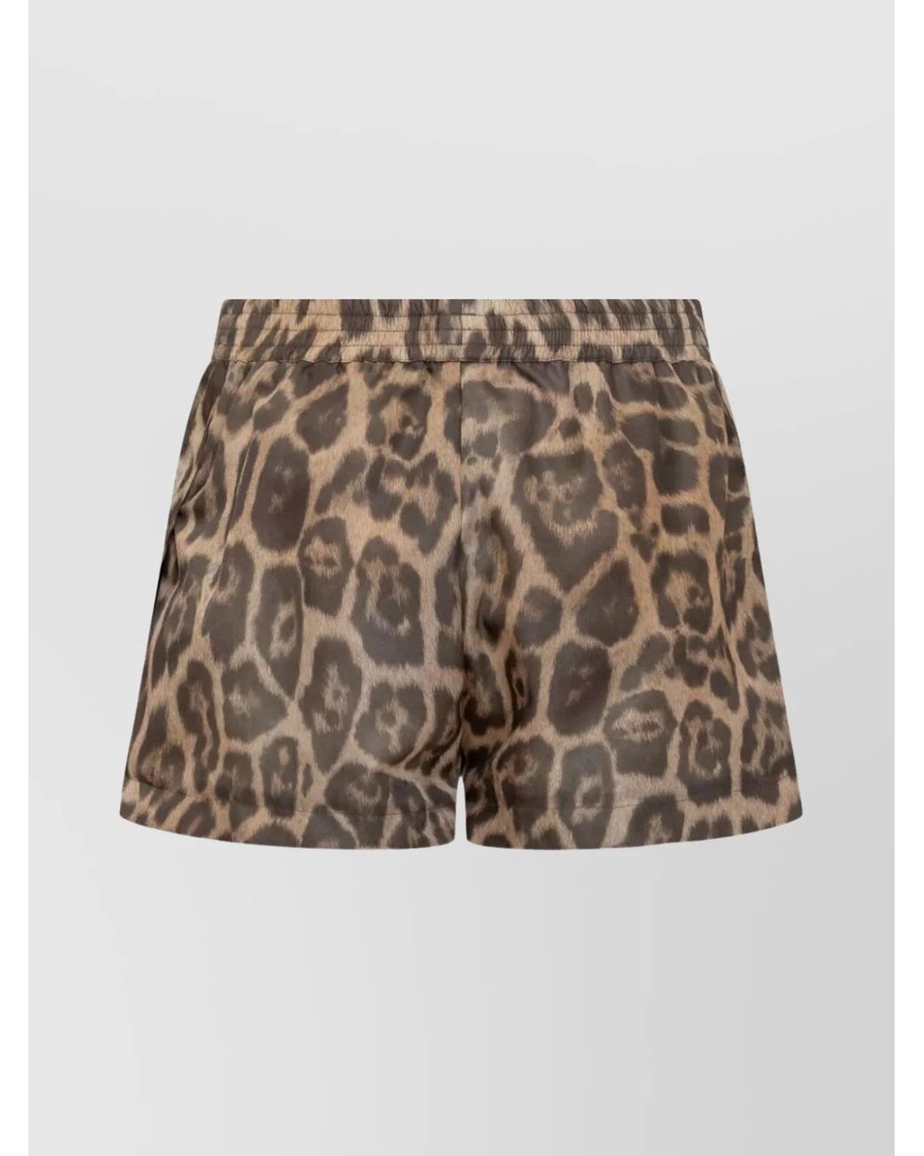 Stella McCartney Multicolor Elastic Waistband Leopard Print Shorts