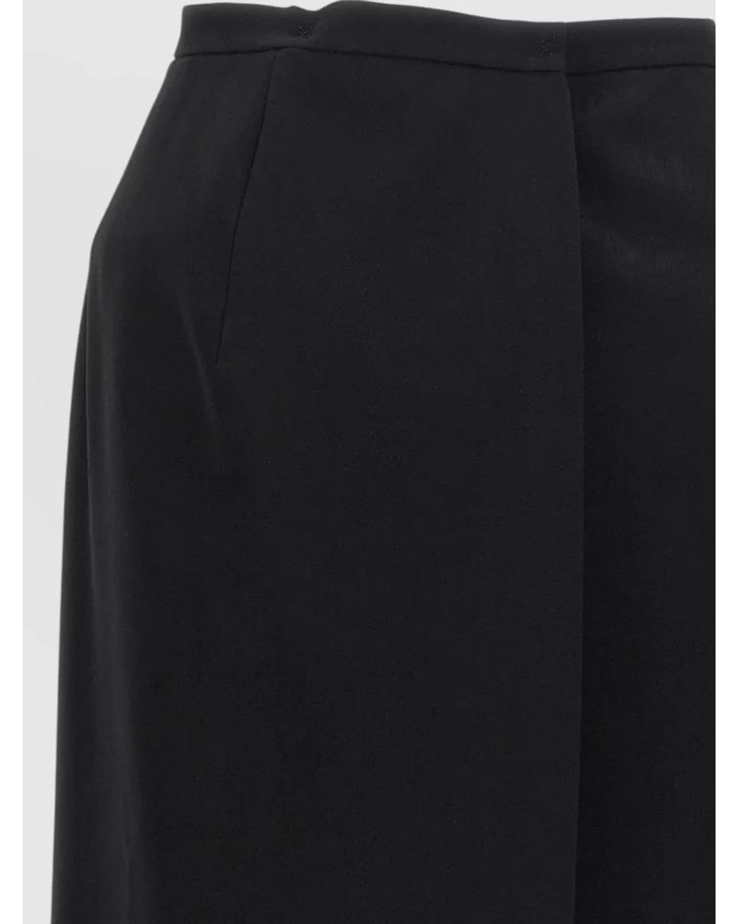 Magda Butrym Black Wool Maxi Tailored Skirt