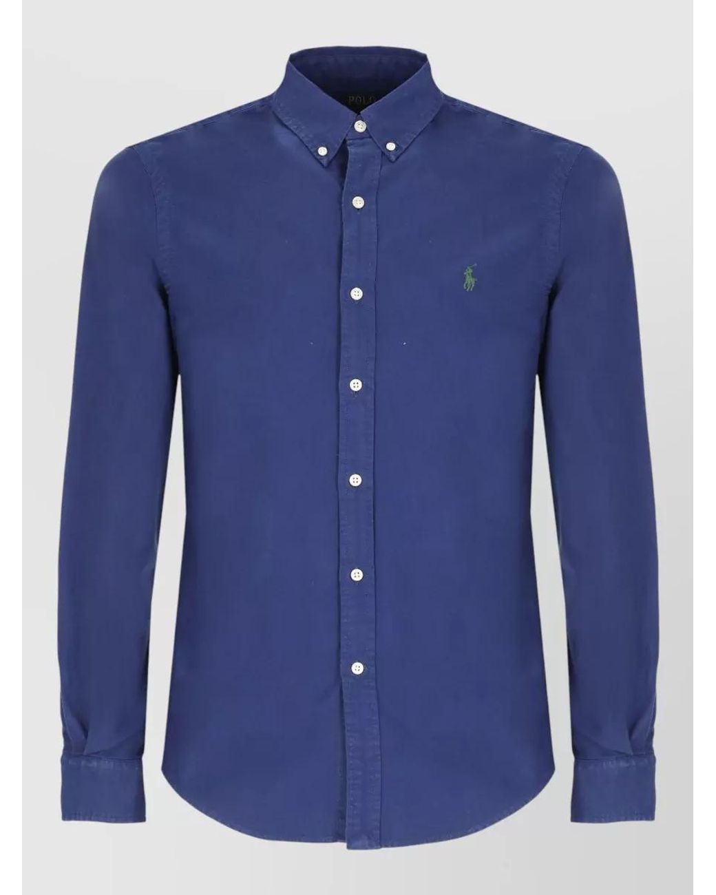 Ralph Lauren Blue Cotton Long-Sleeve Polo Shirt for men