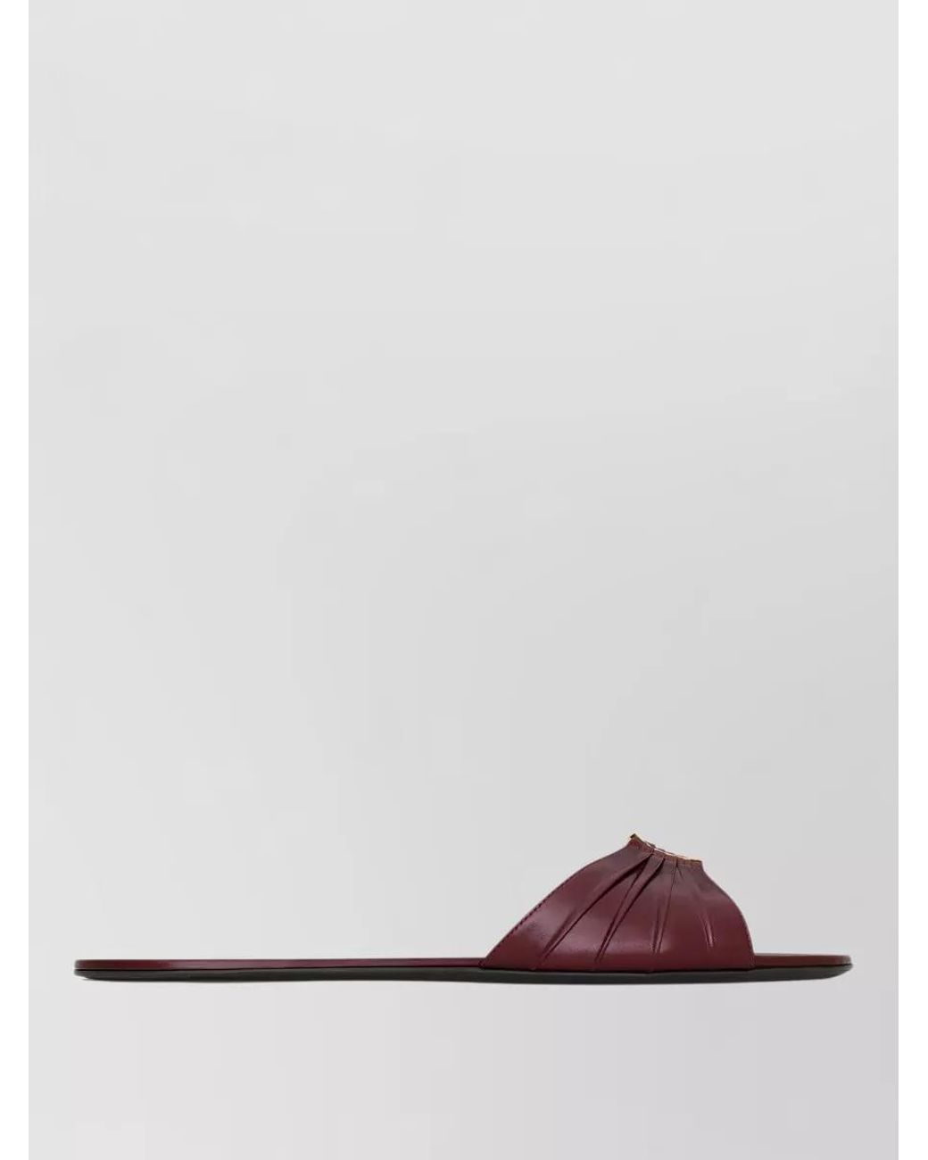 Saint Laurent Brown Leather Babylone Mules