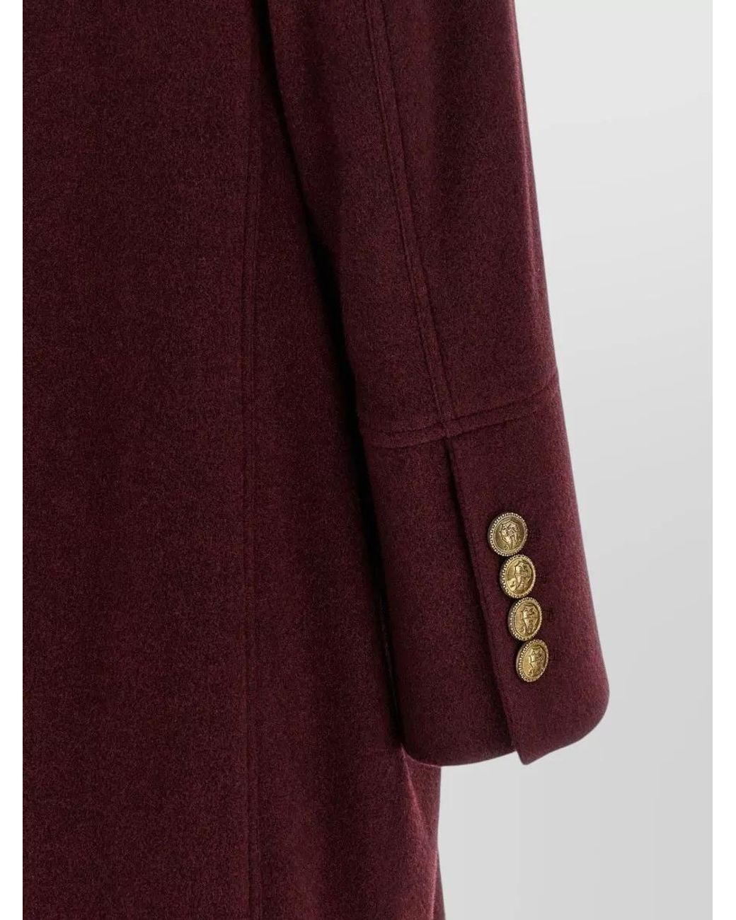 Brunello Cucinelli Red Cashmere Double-Breasted Coat for men