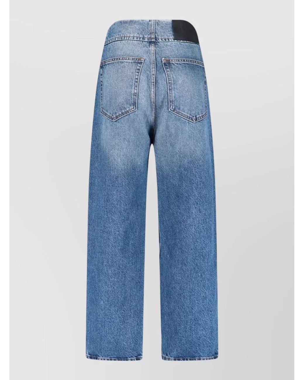 MM6 by Maison Margiela Blue Denim High-Rise Straight-Leg Jeans