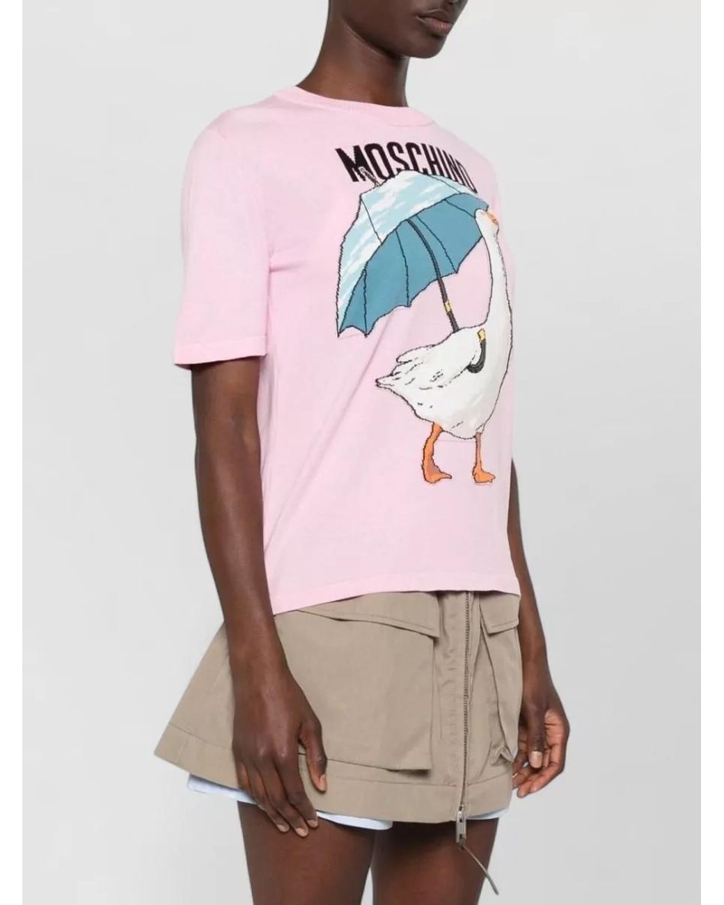 Moschino Pink Cotton Crewneck T-Shirt