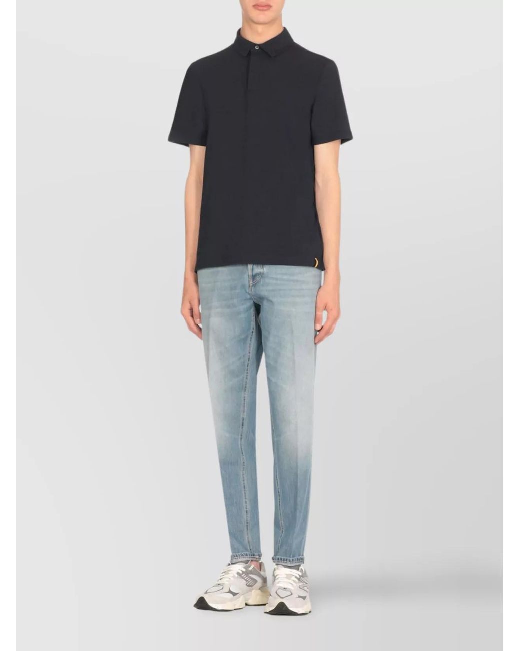 K-Way Blue Collared Shirt Short Sleeves for men