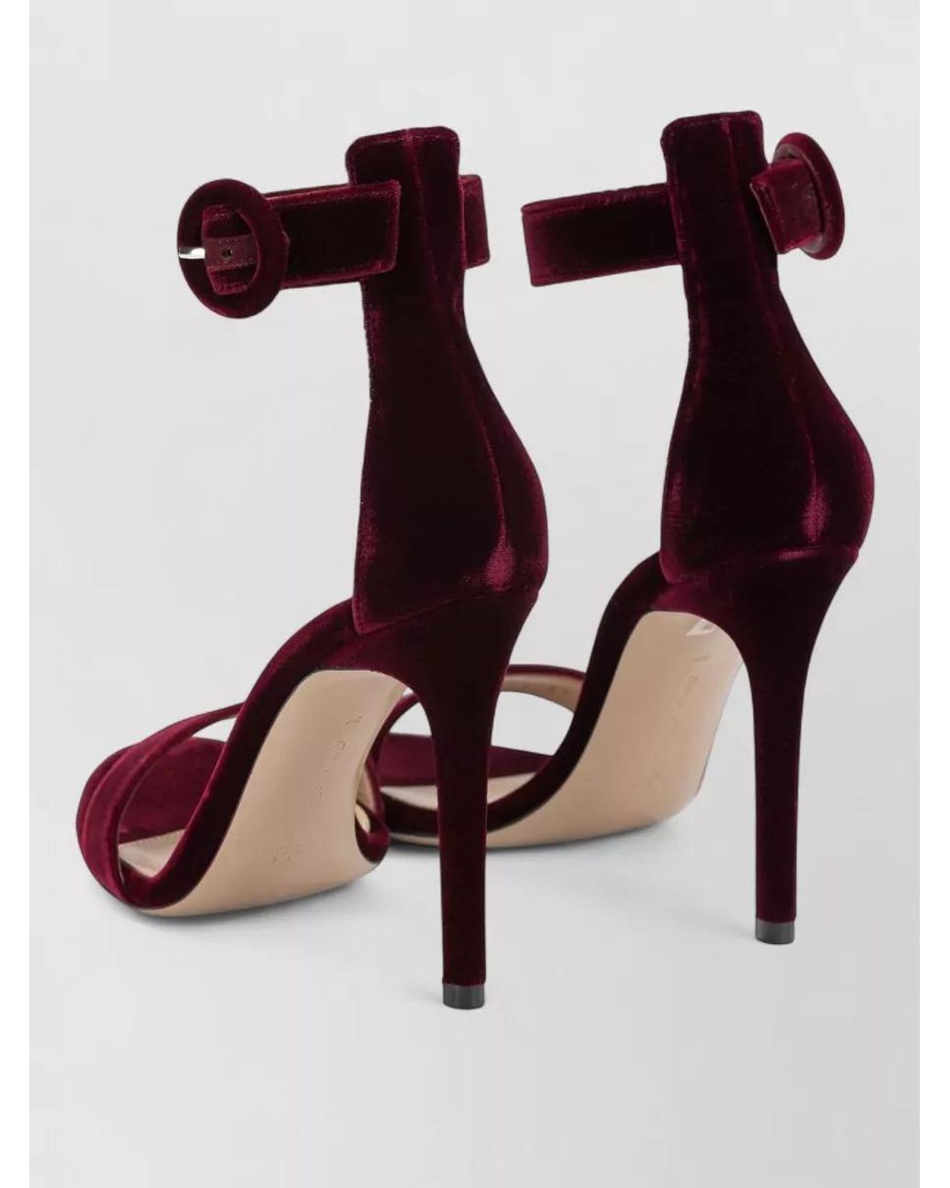 Gianvito Rossi Black Velvet Ankle-Strap Sandals