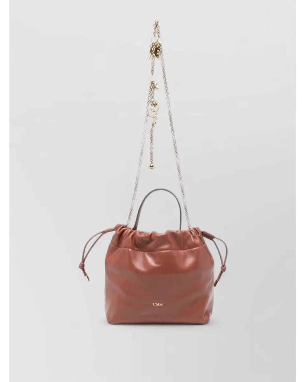 Chloé White Icons Small Leather Bucket Bag