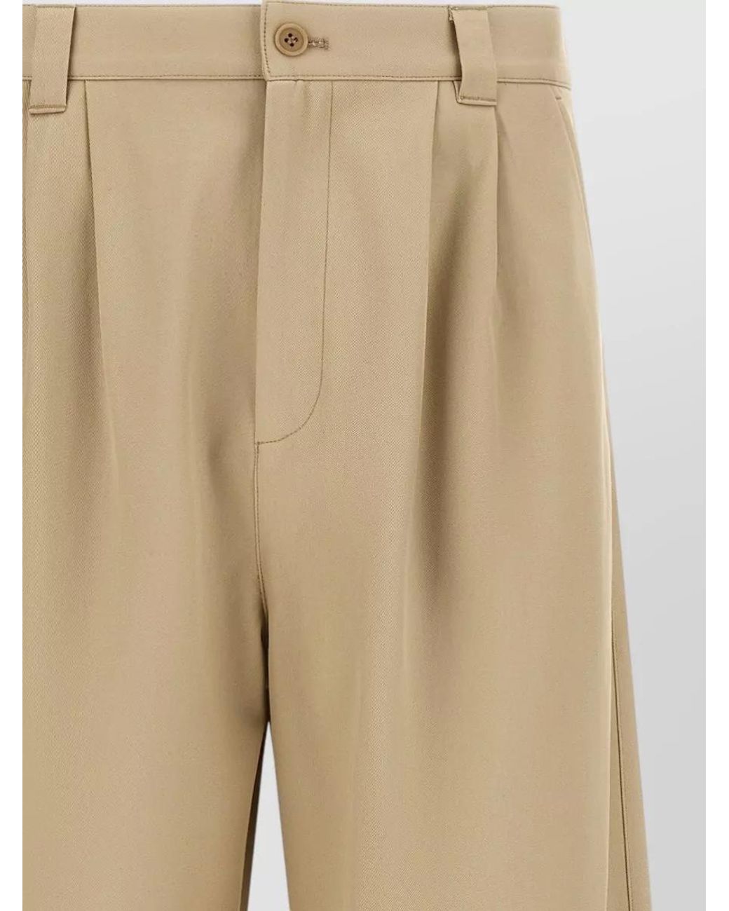 A.P.C. Natural Ricky Mid-Rise Pleated Wide-Leg Trousers for men
