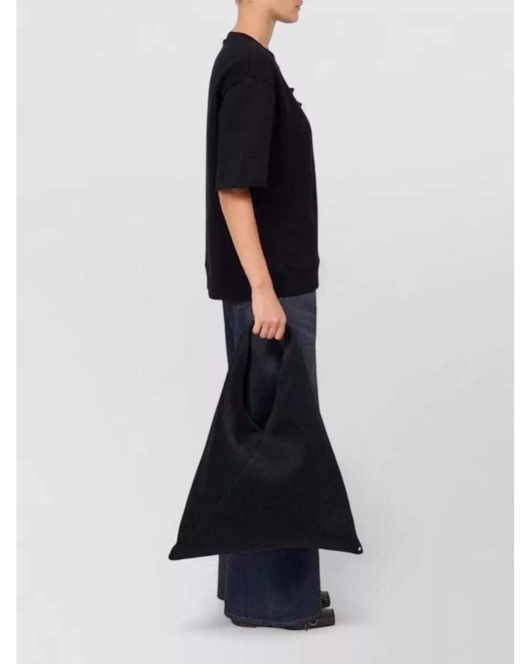 MM6 by Maison Margiela Black Japanese Medium Mesh Tote Bag