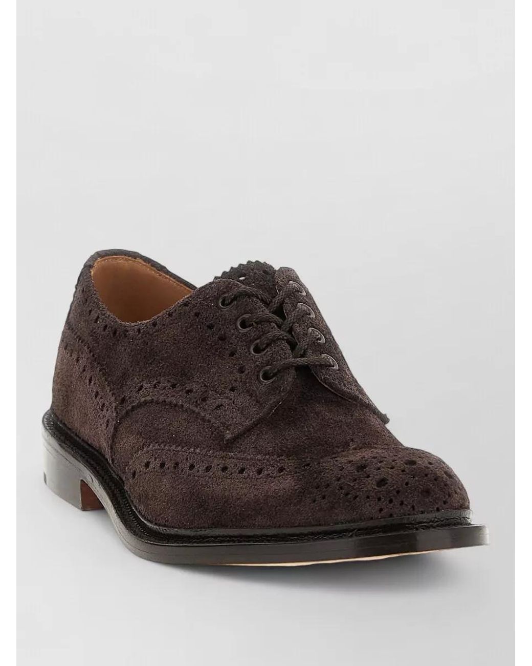 Tricker's Brown Leather Lace-Up Shoes for men