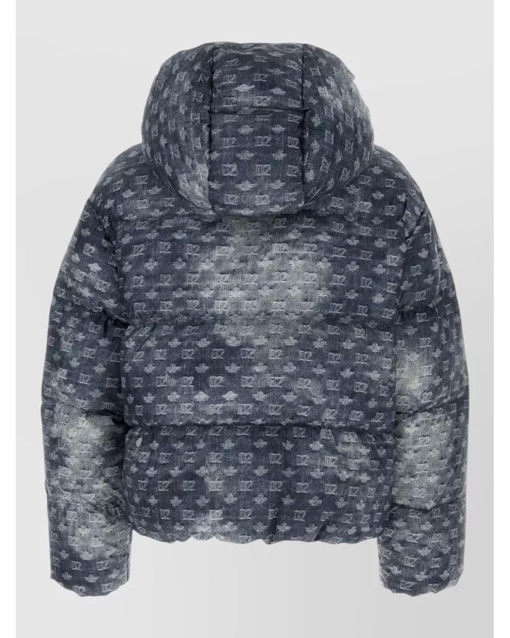 DSquared² Blue Printed Down Puffer Jacket for men
