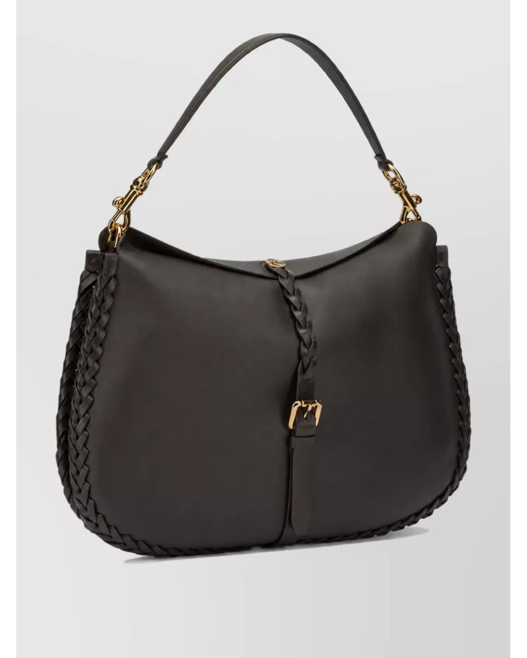Etro Black Large Leather Tote Bag
