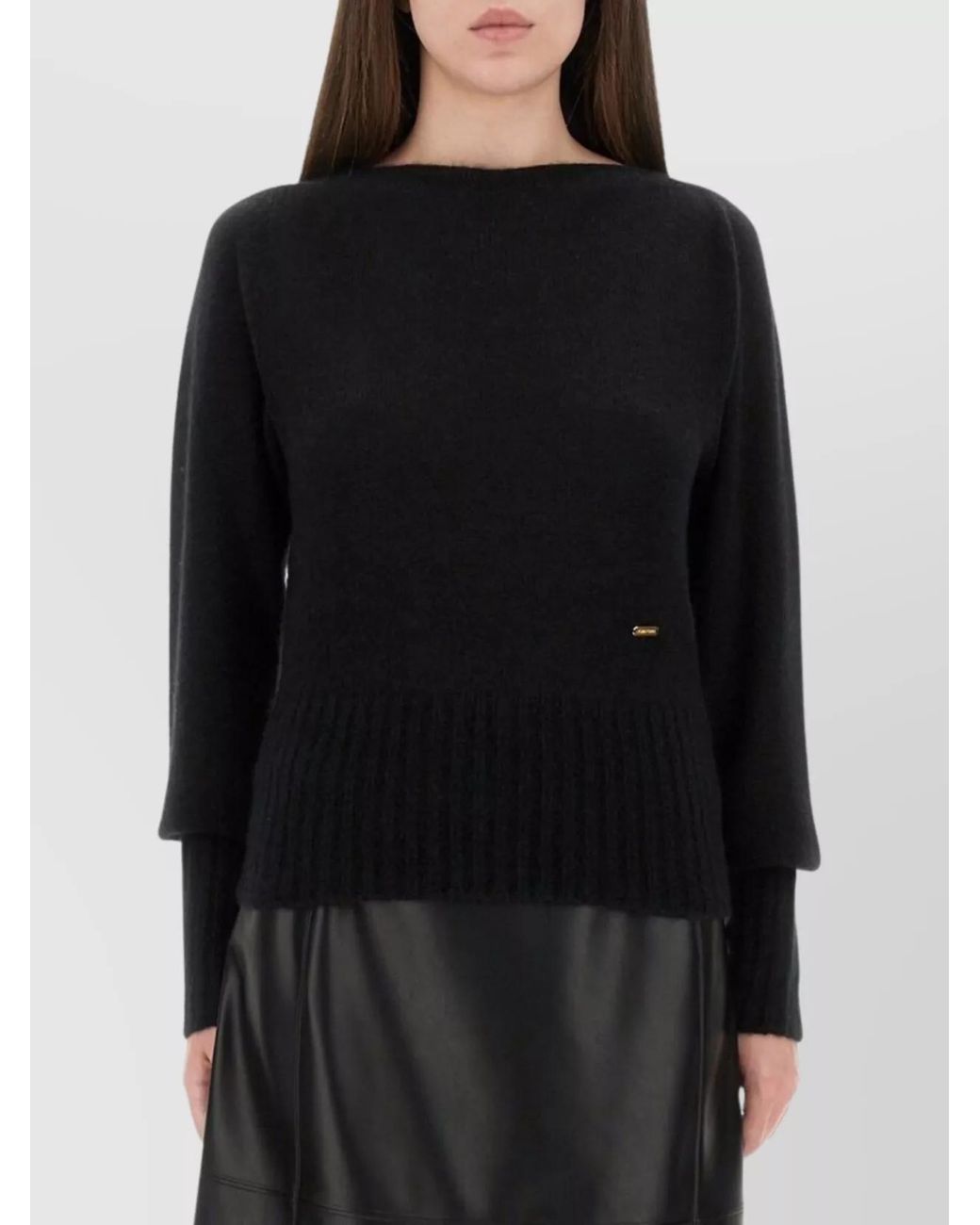 Tom Ford Black Cashmere Silk Boat Neck Jumper