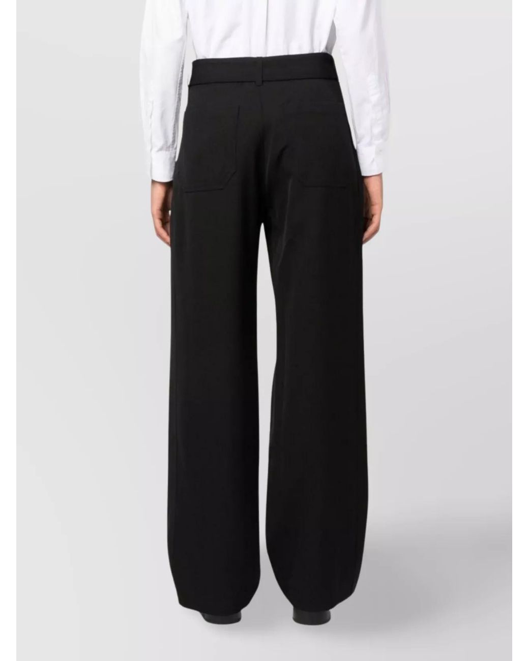 Studio Nicholson Black High-Rise Wide-Leg Trousers