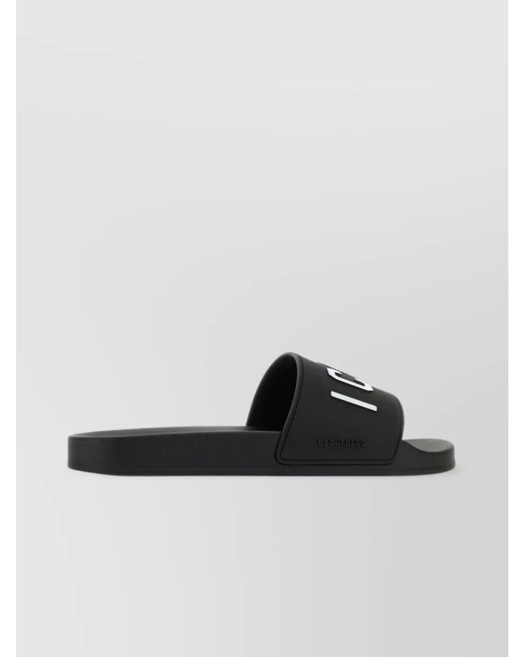 DSquared² Black Logo Pool Slides for men
