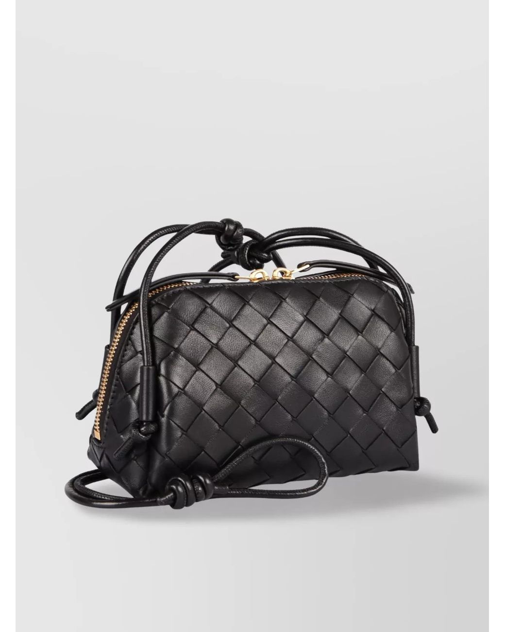 Bottega Veneta Black Concert Pouch Leather Cross-Body Bag