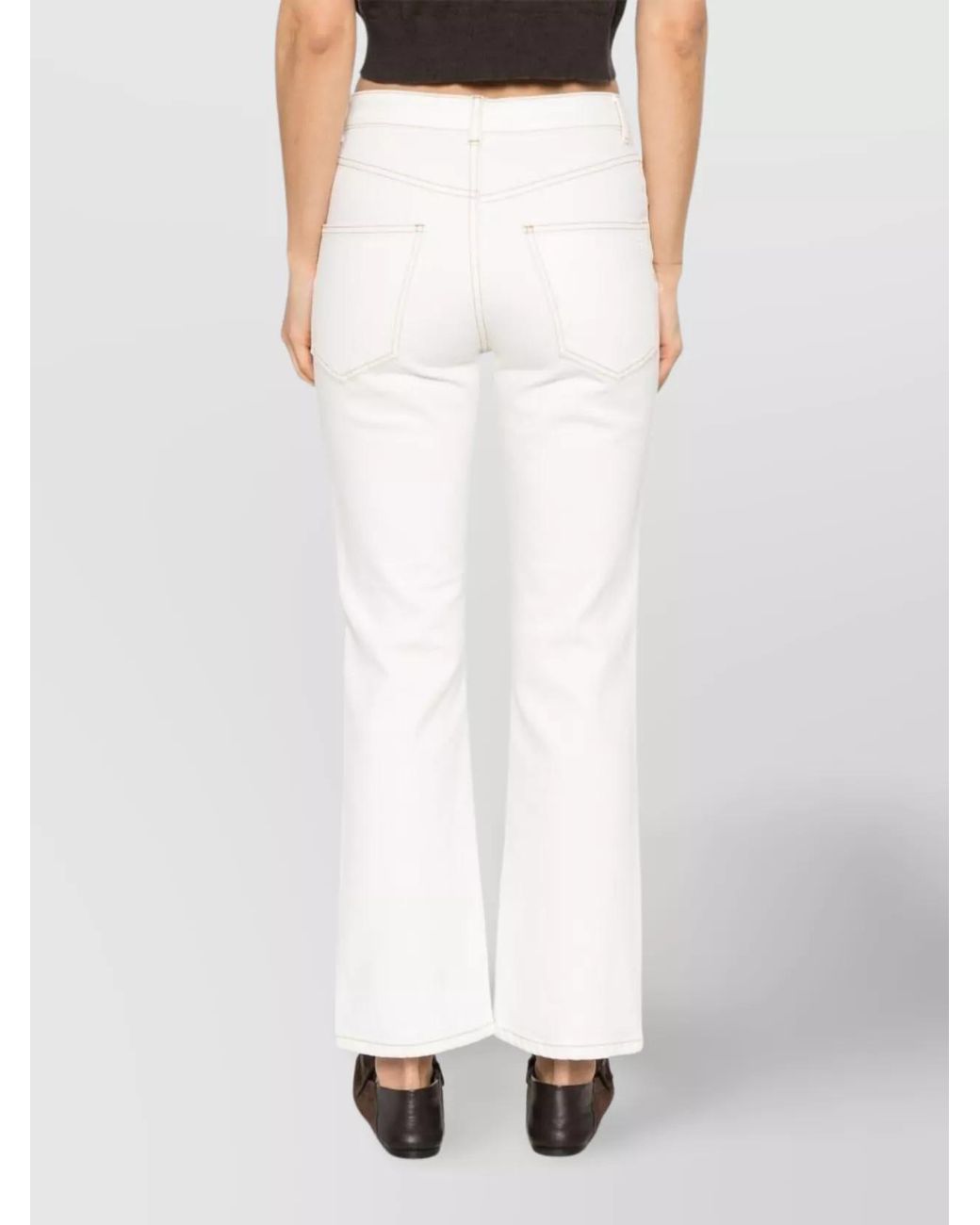 Tory Burch White Flared Denim Jeans