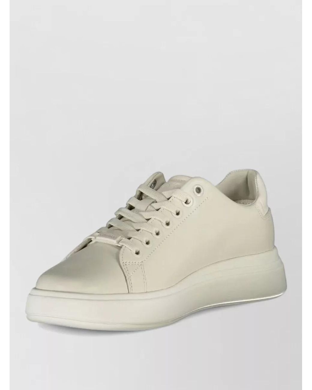 Calvin Klein Natural Leather Low-Top Sneakers