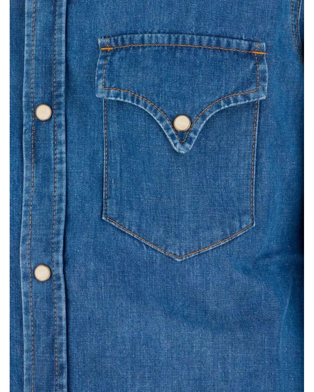 Fortela Blue Denim Shirt for men