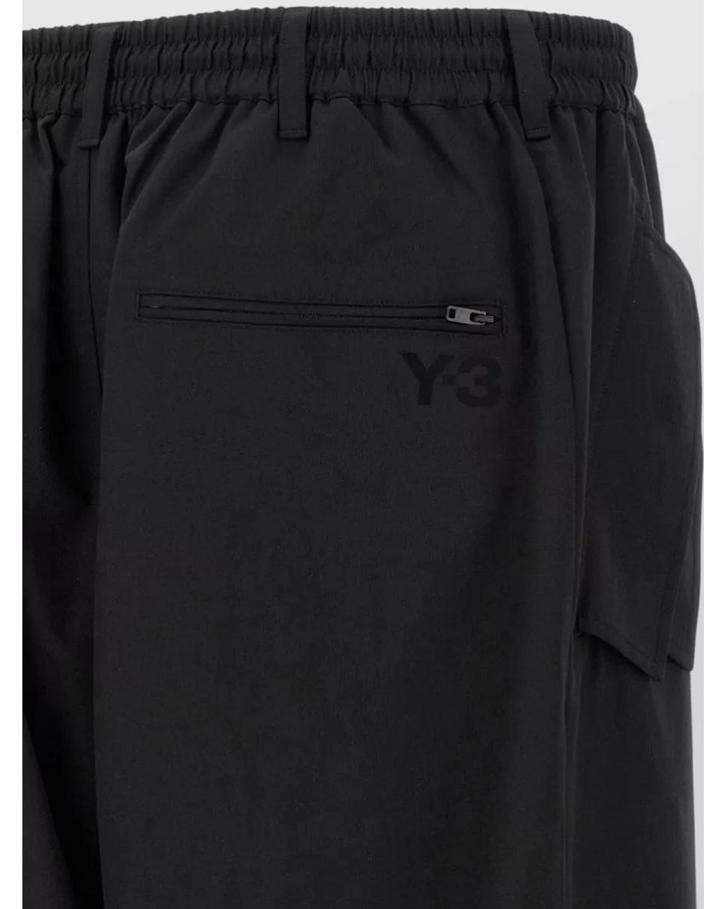 Y-3 Black Straight-Leg Jogger Cargo Shorts for men