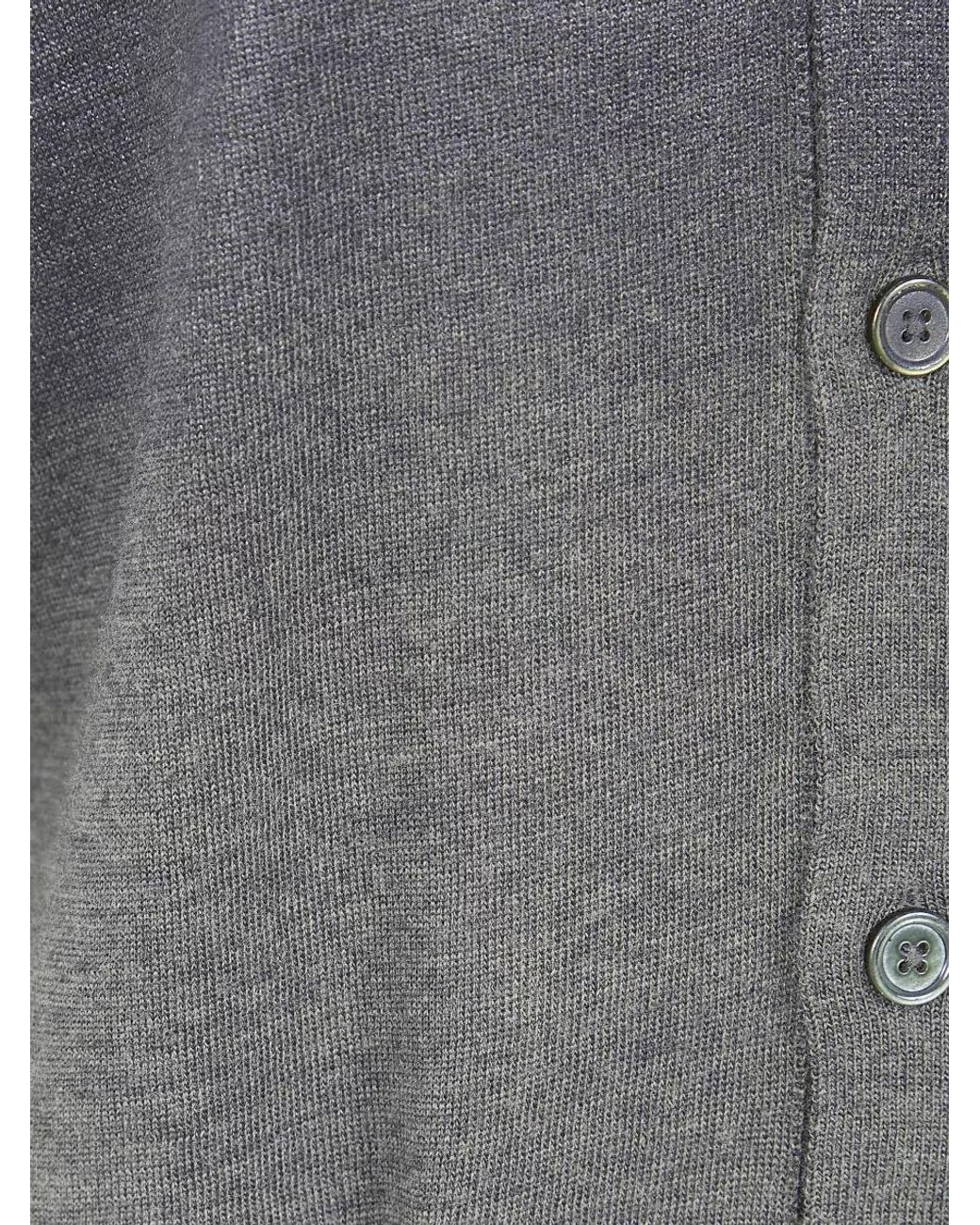 Maison Margiela Gray V-Neck Cardigan