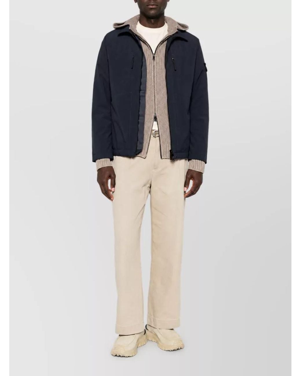 Stone Island Blue Padded Short Jacket for men