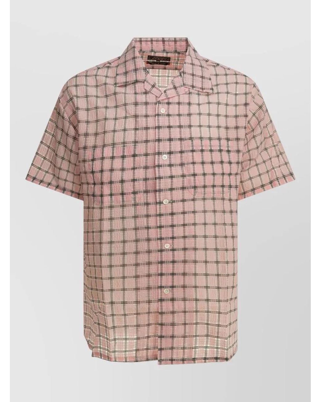 Beams Plus Pink Plaid Casual Shirt for men